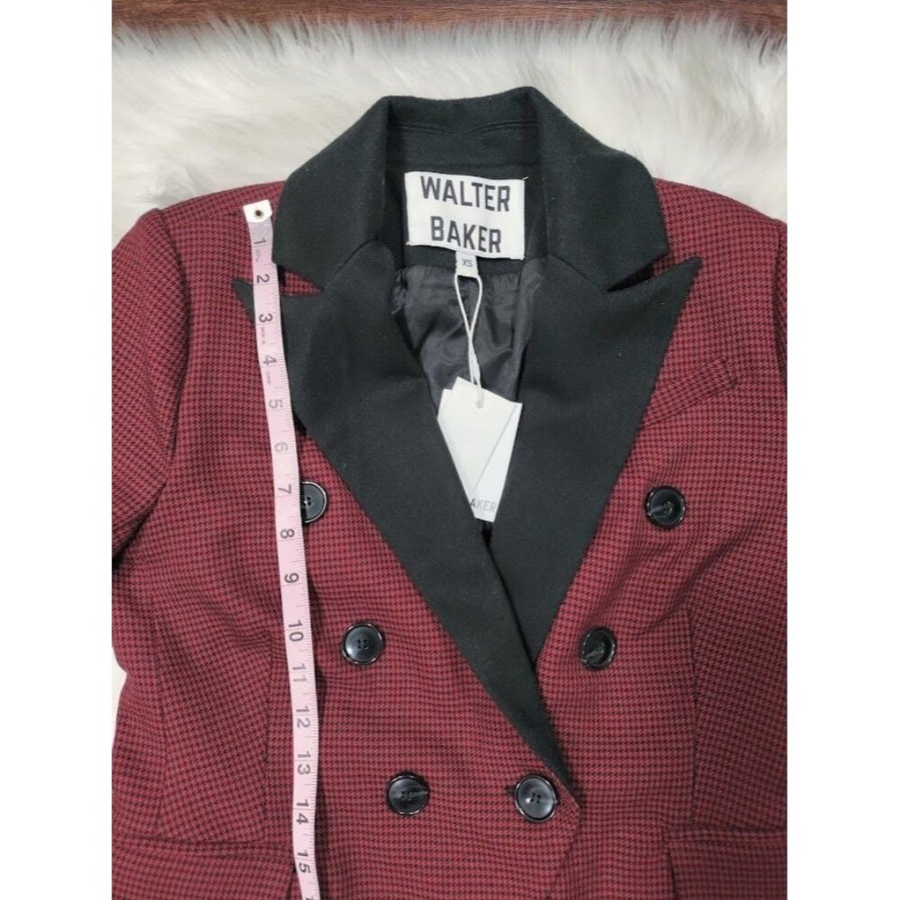 NWT Walter Baker Long Sleeve Equestrian Phelps Jacket Red Preppy Goth  S - Picture 13 of 16